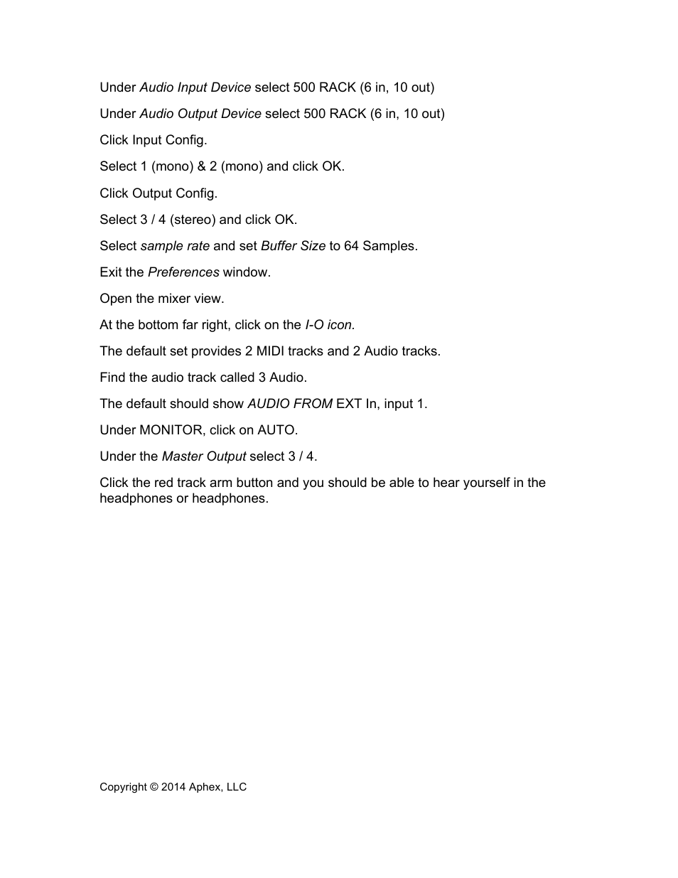 Aphex USB 500 Rack User Manual | Page 8 / 8