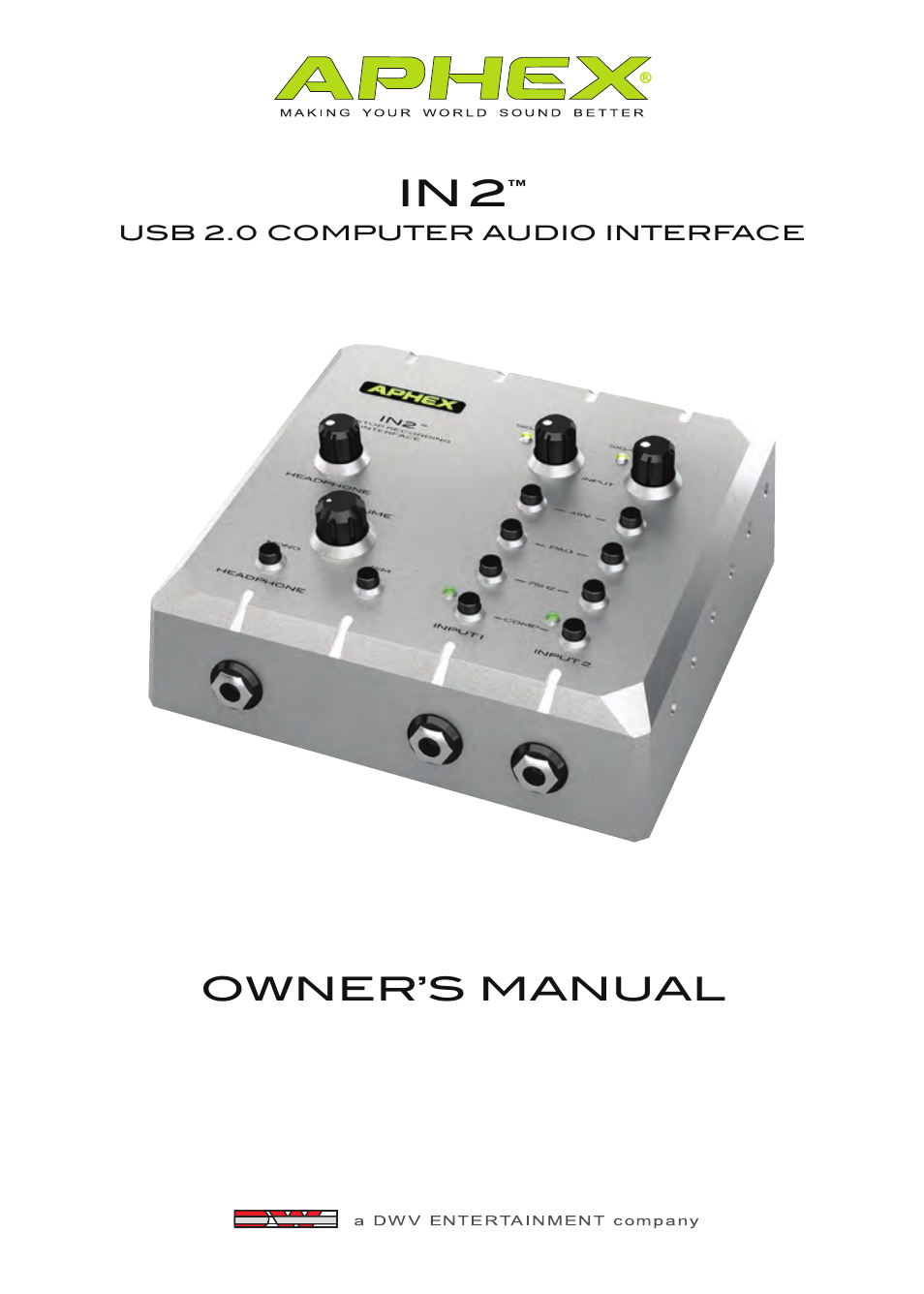 Aphex IN2 User Manual | 16 pages
