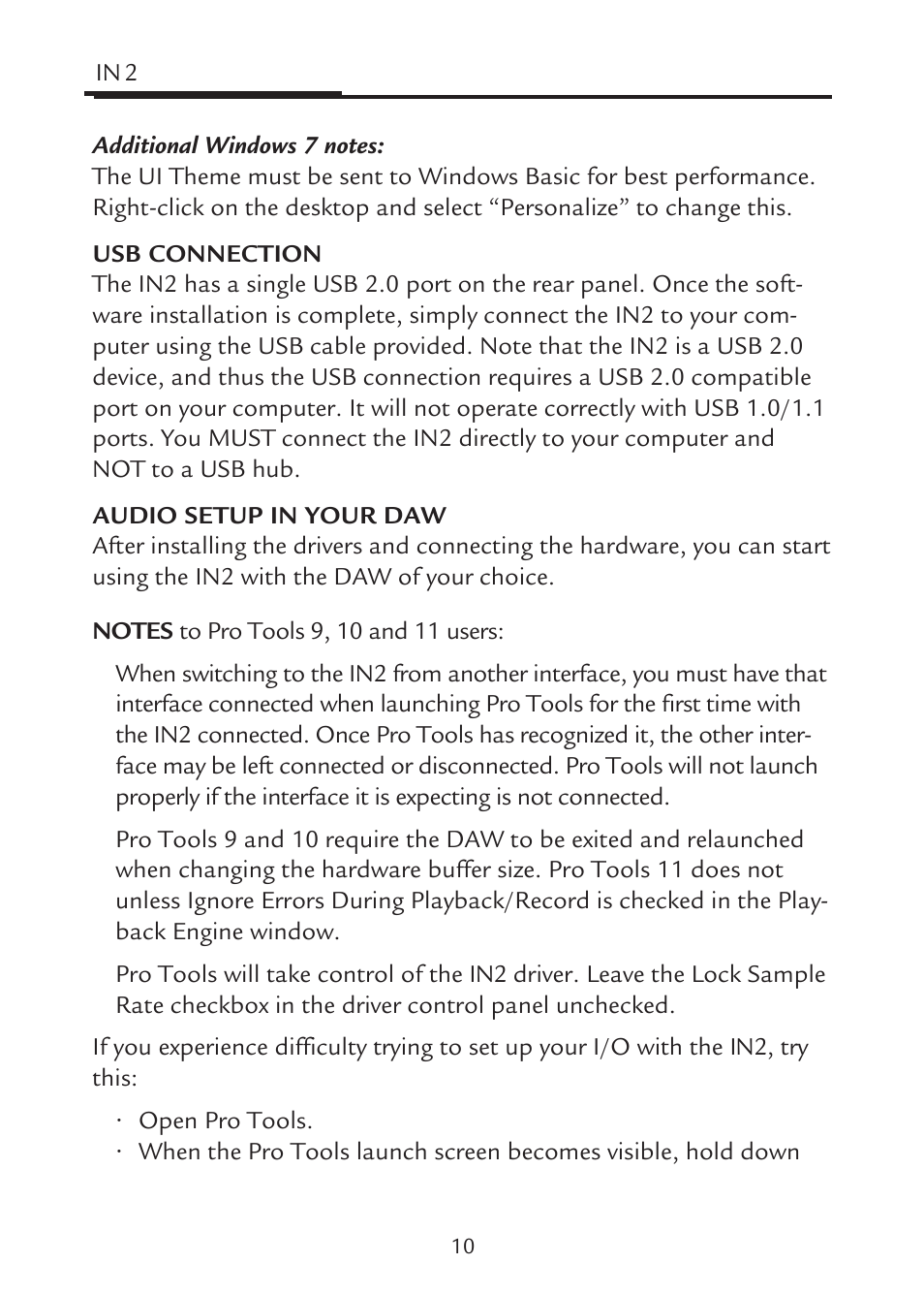 Aphex IN2 User Manual | Page 10 / 16