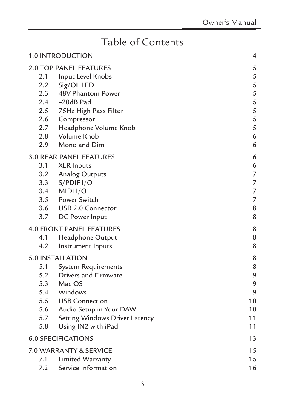Aphex IN2 User Manual | Page 3 / 16