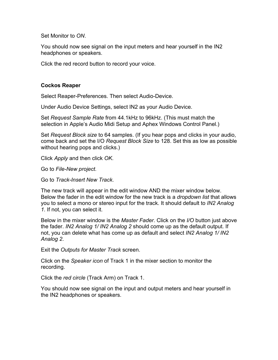 Aphex IN2 User Manual | Page 3 / 8
