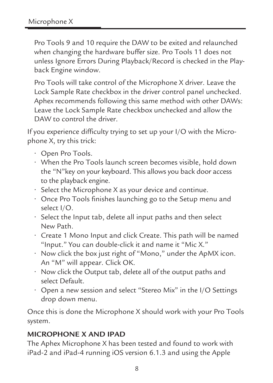 Aphex Microphone X User Manual | Page 8 / 12