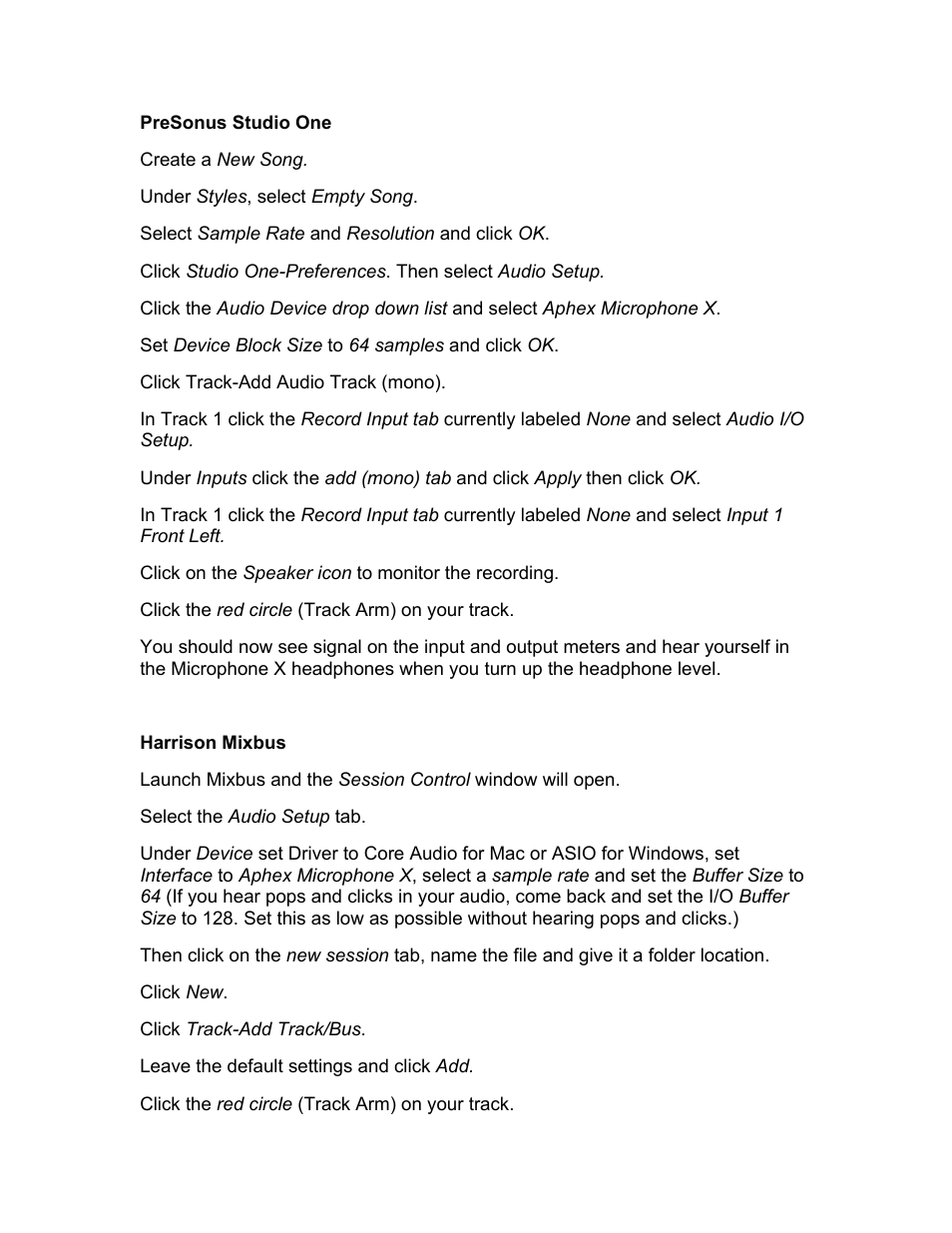 Aphex Microphone X User Manual | Page 4 / 8