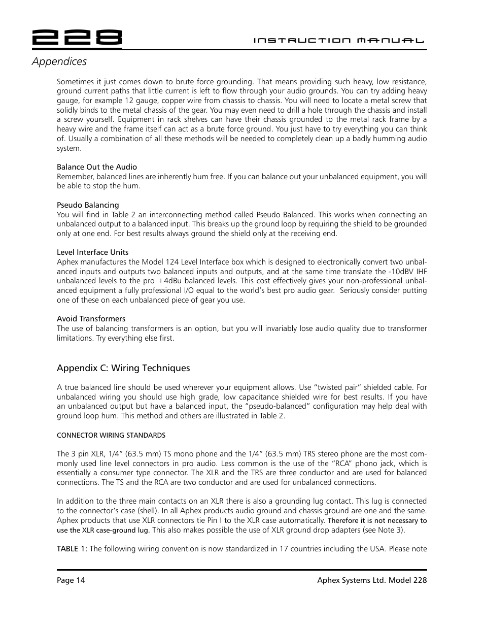 Aphex 228 User Manual | Page 15 / 24