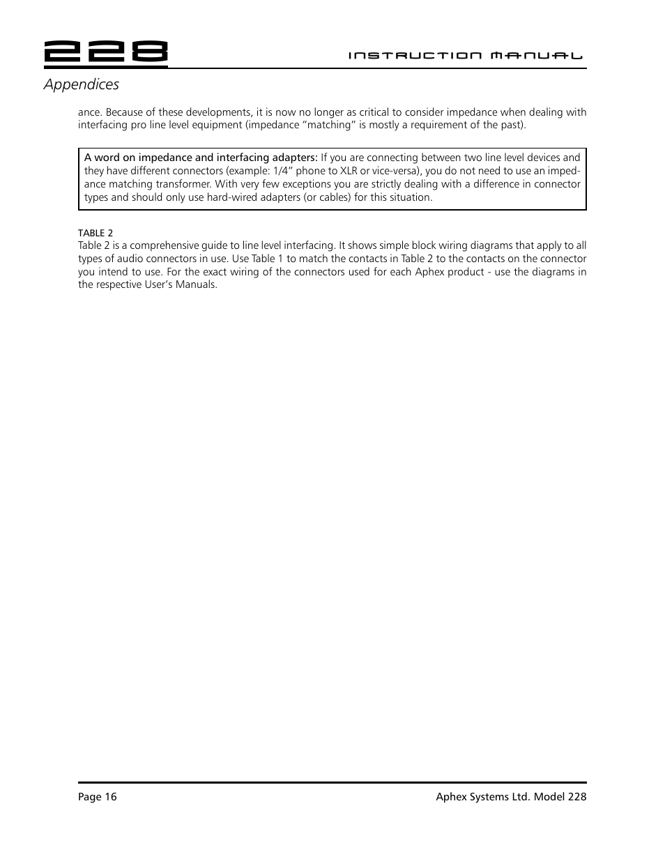 Aphex 228 User Manual | Page 17 / 24