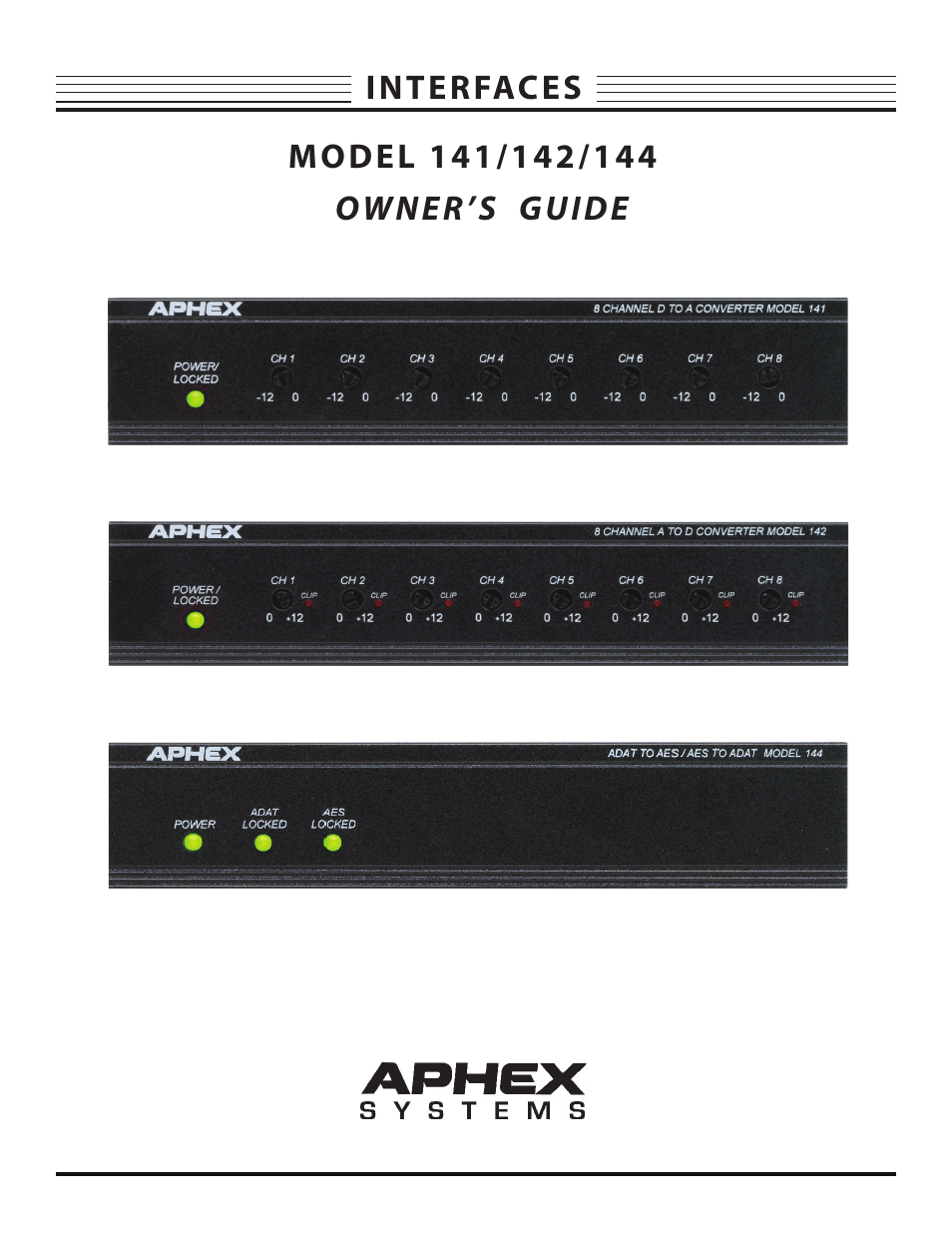 Aphex 141 User Manual | 8 pages