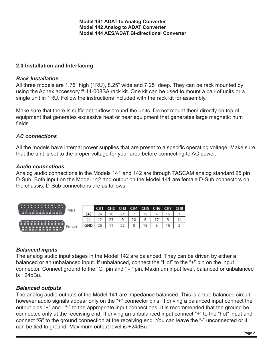 Aphex 141 User Manual | Page 3 / 8