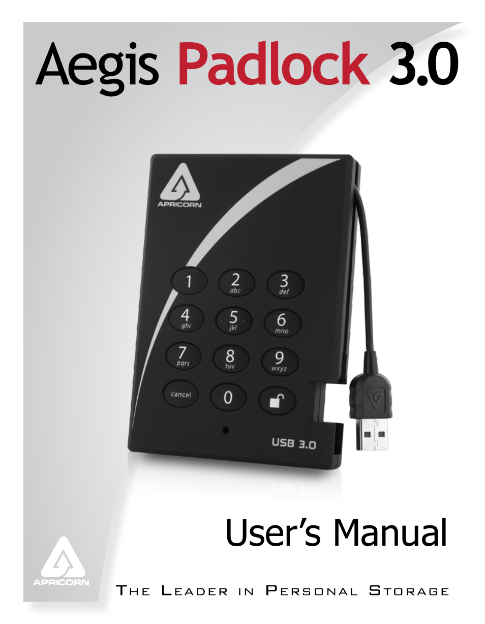 Apricorn Aegis Padlock USB 3.0 - Solid State Drive User Manual | 11 pages