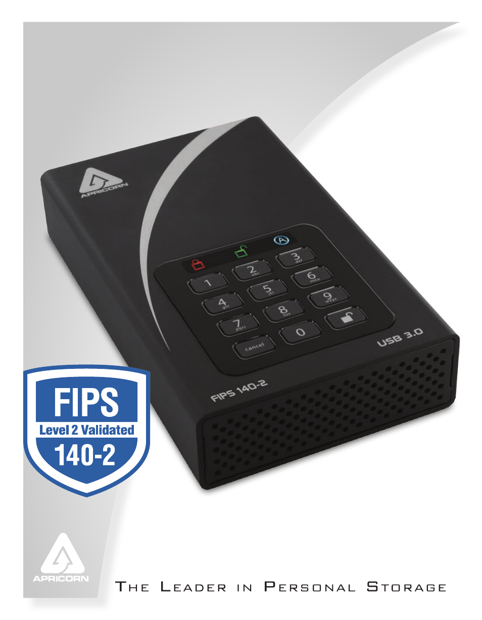 Apricorn Aegis Padlock DT FIPS - USB 3.0 Desktop Drive User Manual | 23 pages