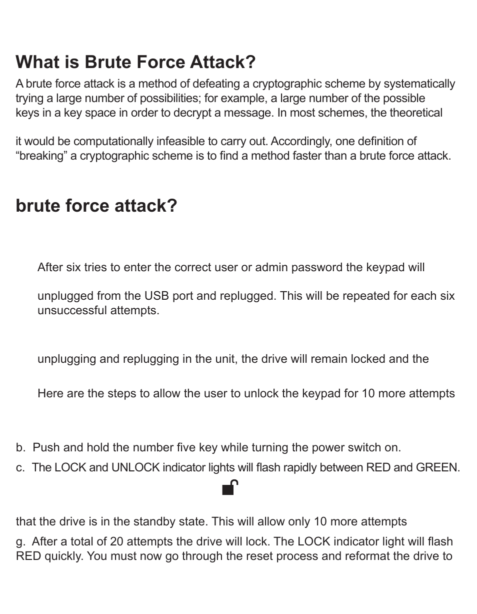 Aegis padlock dt brute force protection, What is brute force attack | Apricorn Aegis Padlock DT - USB 3.0 Desktop Drive User Manual | Page 13 / 21