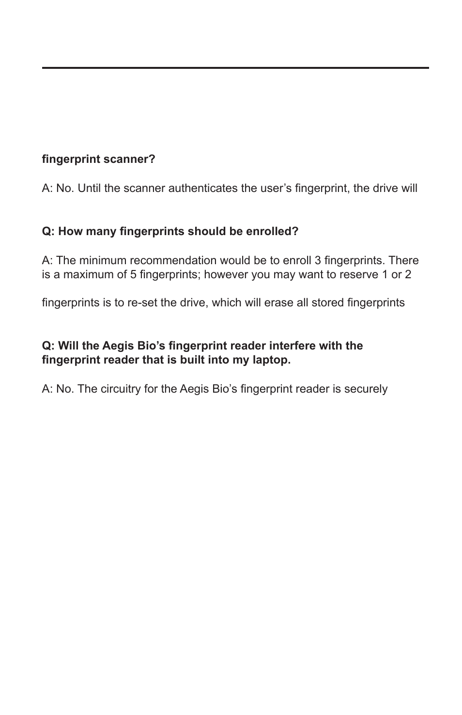 Troubleshooting | Apricorn Aegis Bio 3.0 - Solid State Drive User Manual | Page 14 / 16