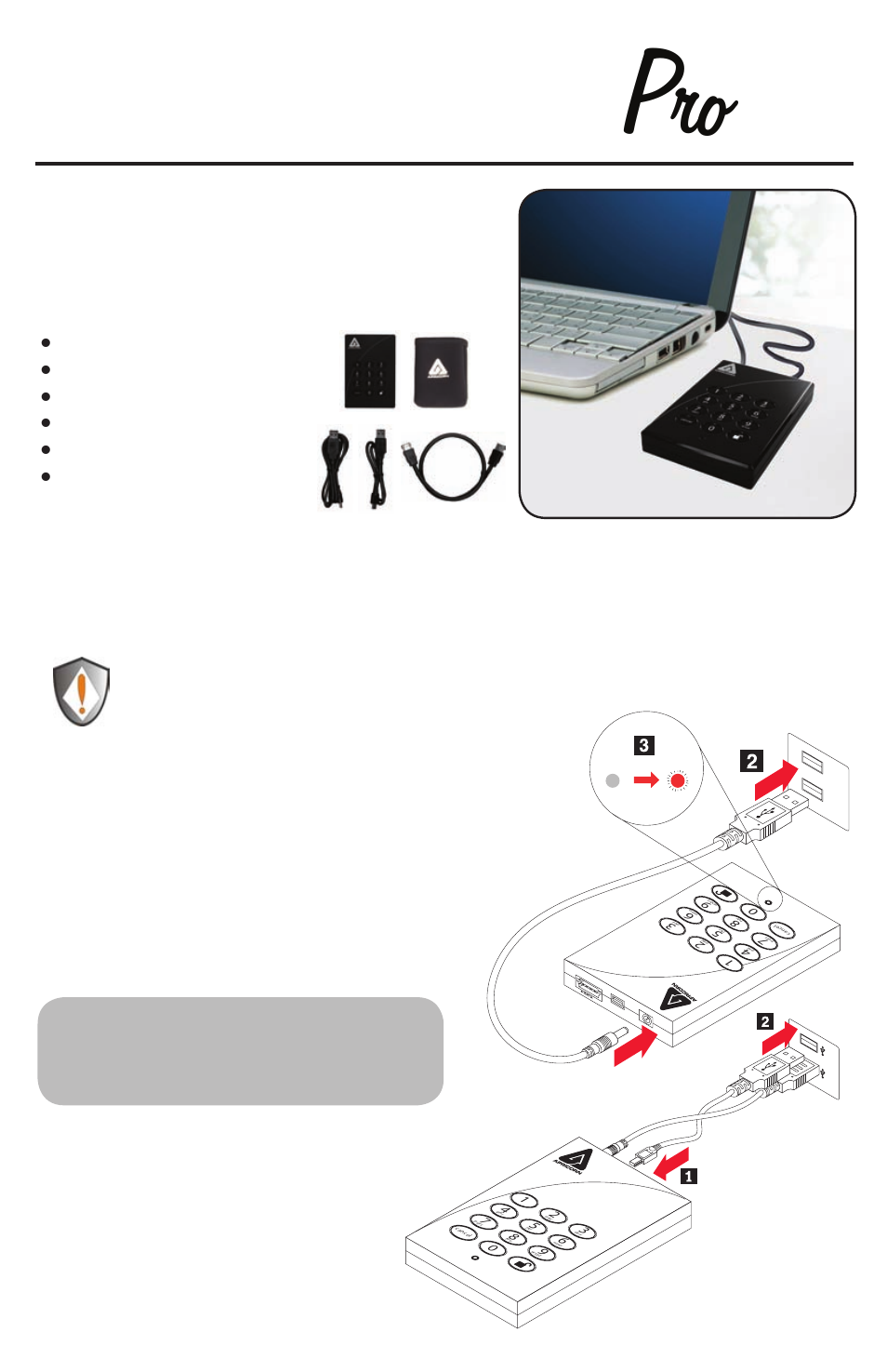 Apricorn Aegis Padlock Pro - Solid State Drive User Manual | 4 pages