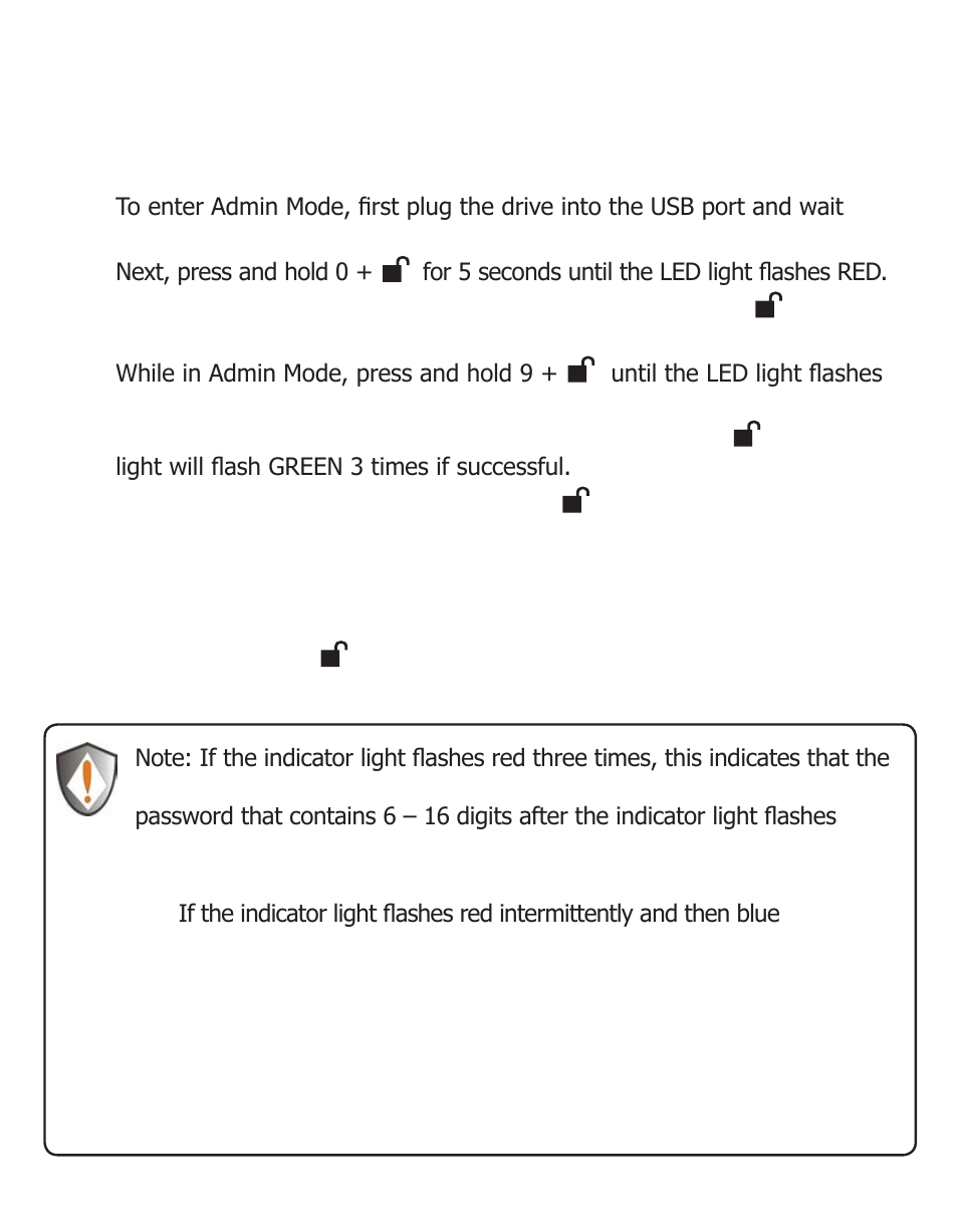 Password management, Changing the admin password | Apricorn Aegis Padlock Pro - Solid State Drive User Manual | Page 12 / 21