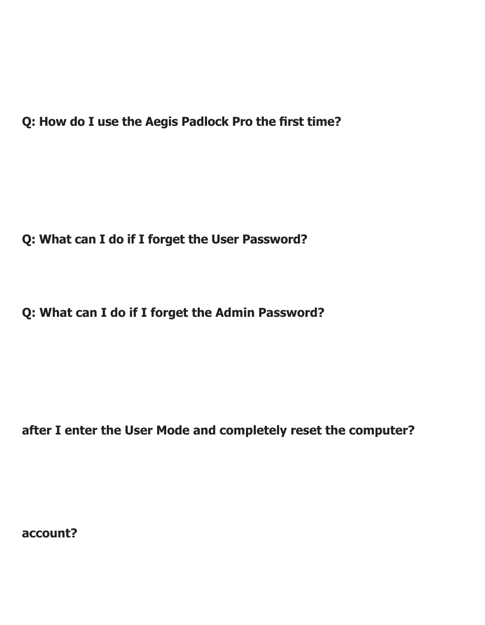 Troubleshooting | Apricorn Aegis Padlock Pro - Solid State Drive User Manual | Page 18 / 21
