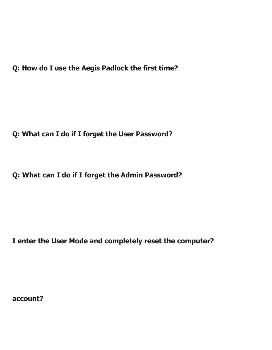 Troubleshooting | Apricorn Aegis Padlock USB 2.0 - Solid State Drive User Manual | Page 16 / 19