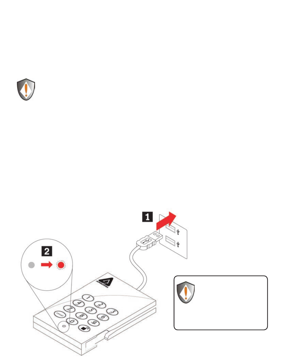 Aegis padlock - getting started, Before you begin, Connecting the aegis padlock | Apricorn Aegis Padlock USB 2.0 - Solid State Drive User Manual | Page 6 / 19