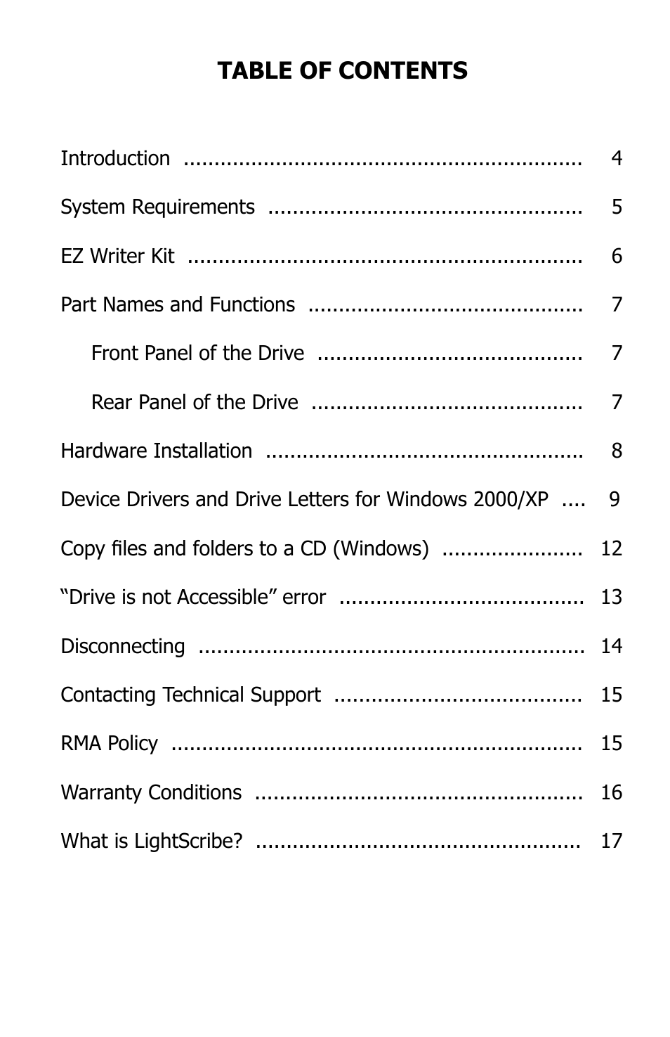 Apricorn EZ Writer LS - Dual Layer DVD Burner User Manual | Page 3 / 20