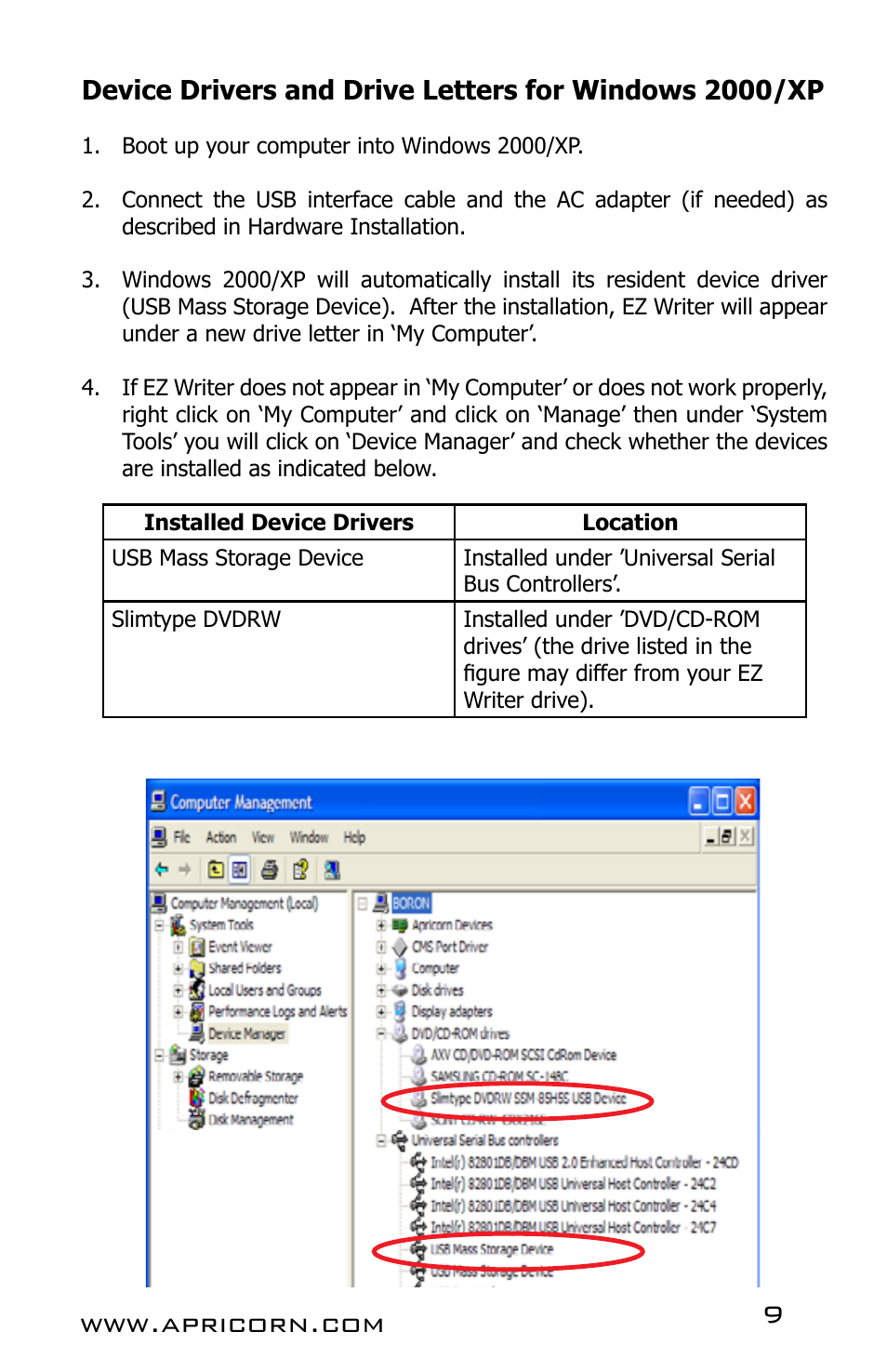 Apricorn EZ Writer LS - Dual Layer DVD Burner User Manual | Page 9 / 20
