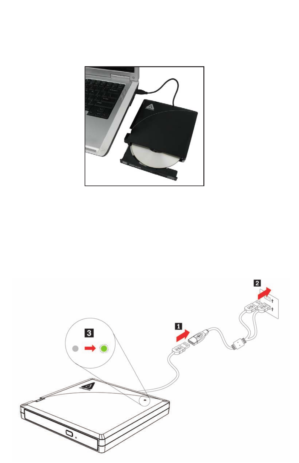 Connecting the ez writer ii | Apricorn EZ Writer II - Dual layer DVD Burner User Manual | Page 6 / 18