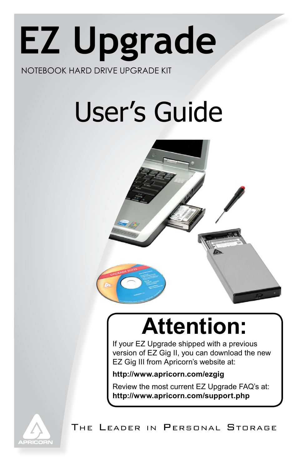 Apricorn EZ Upgrade - Universal Hard Drive Upgrade Kit User Manual | 19 pages