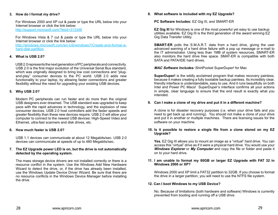 Apricorn EZ Upgrade - Universal Hard Drive Upgrade Kit User Manual | Page 15 / 19