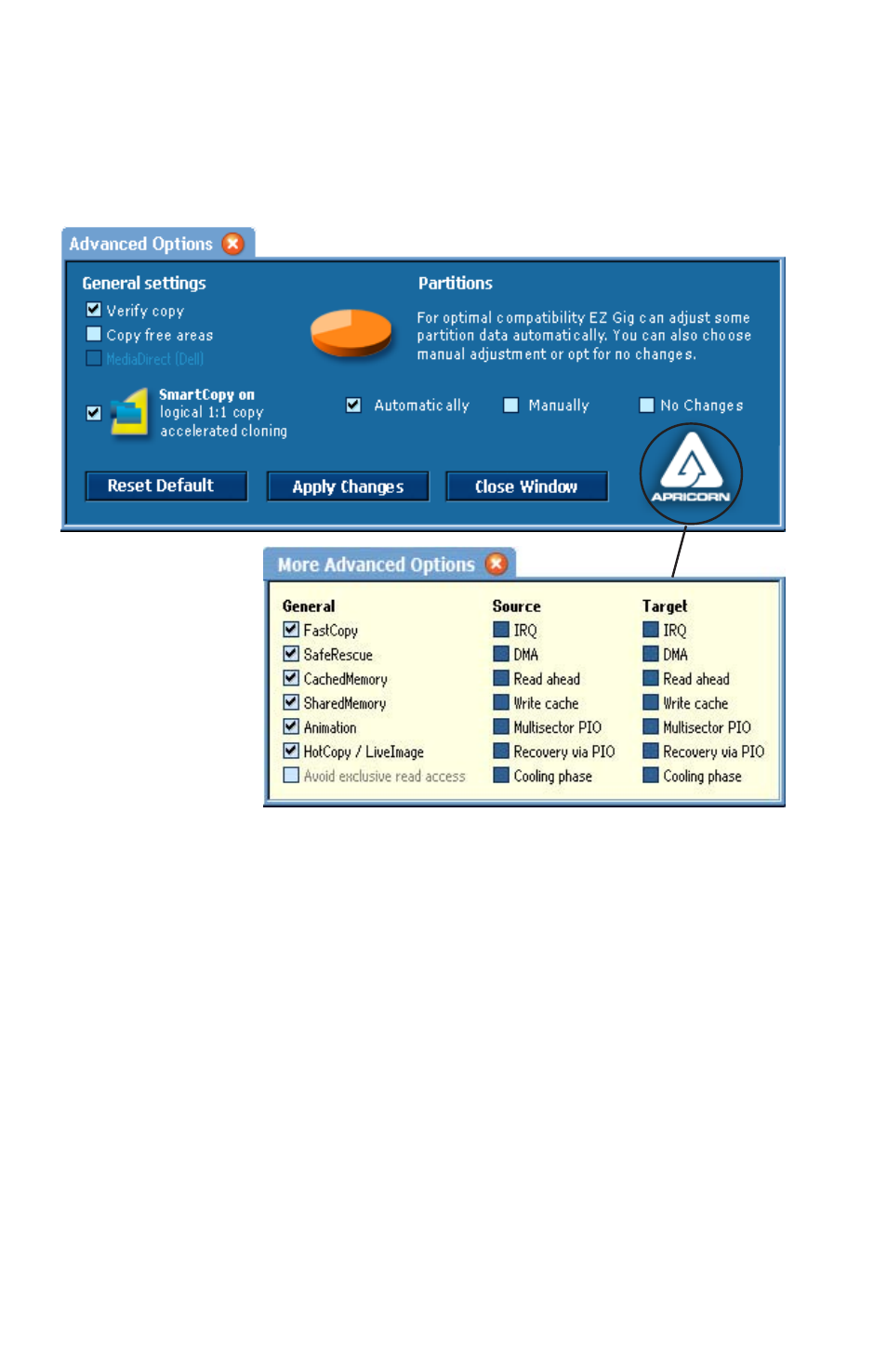 More advanced options | Apricorn SATA Wire - USB 2.0 Interface to any 2.5" SATA Drive User Manual | Page 20 / 40