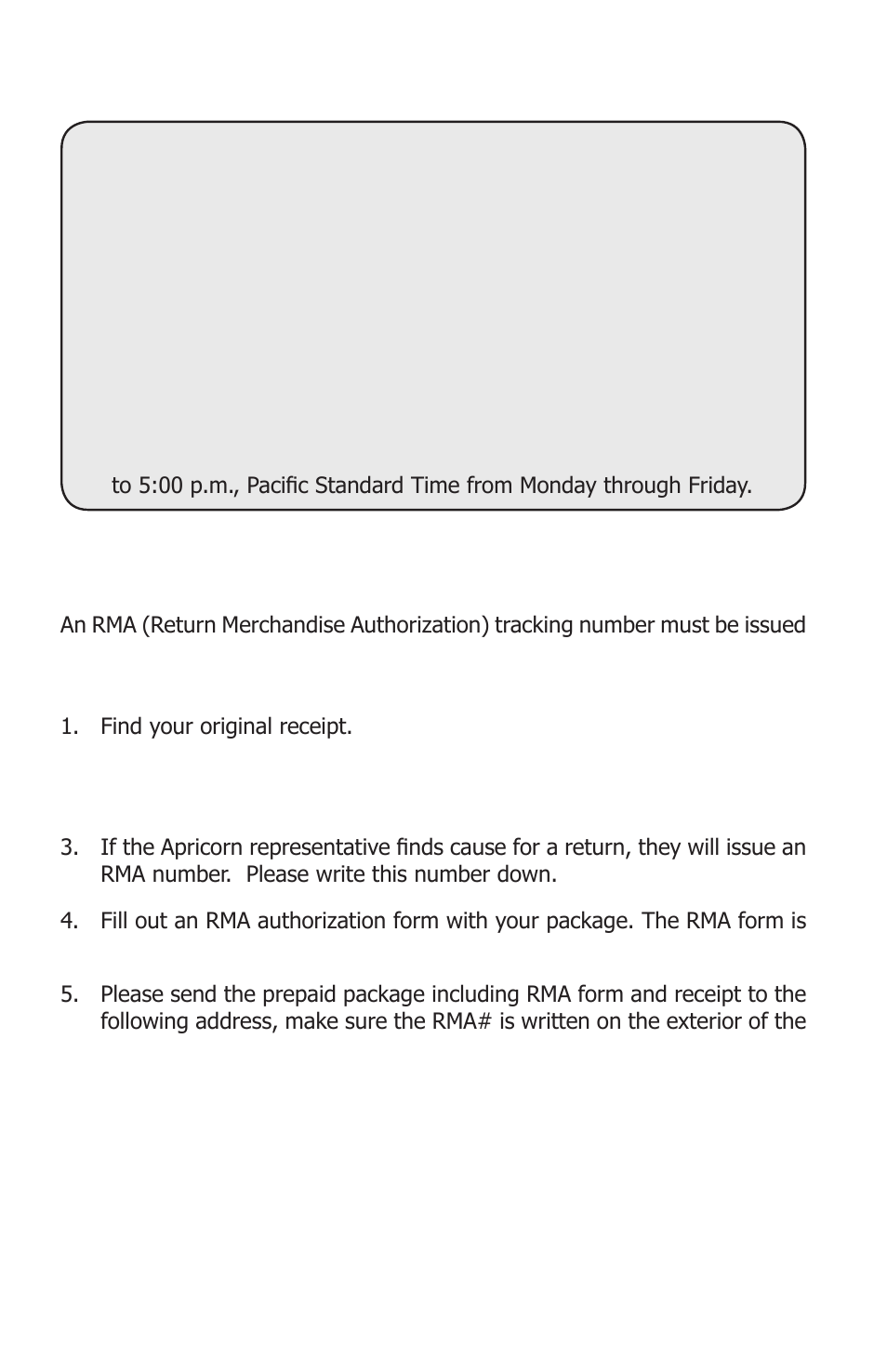 Contacting technical support, Rma policy | Apricorn SATA Wire - USB 2.0 Interface to any 2.5" SATA Drive User Manual | Page 38 / 40