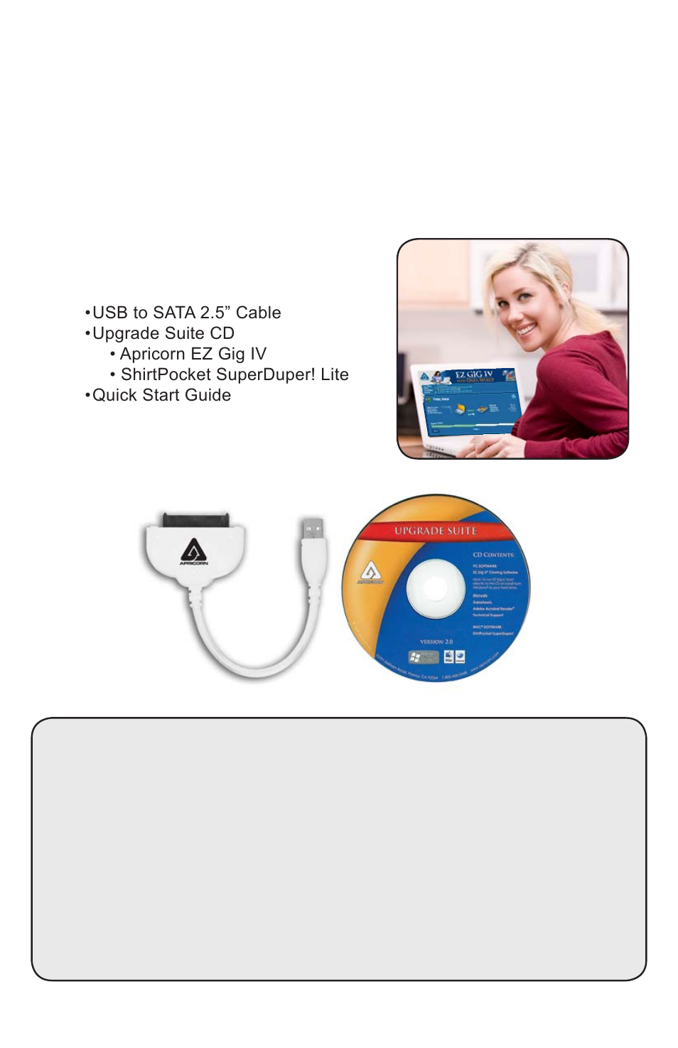 Getting to know your sata wire | Apricorn SATA Wire - USB 2.0 Interface to any 2.5" SATA Drive User Manual | Page 4 / 40