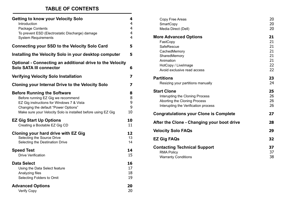 Apricorn Velocity Solo - SSD Upgrade Kit for Desktop PCs User Manual | Page 2 / 20