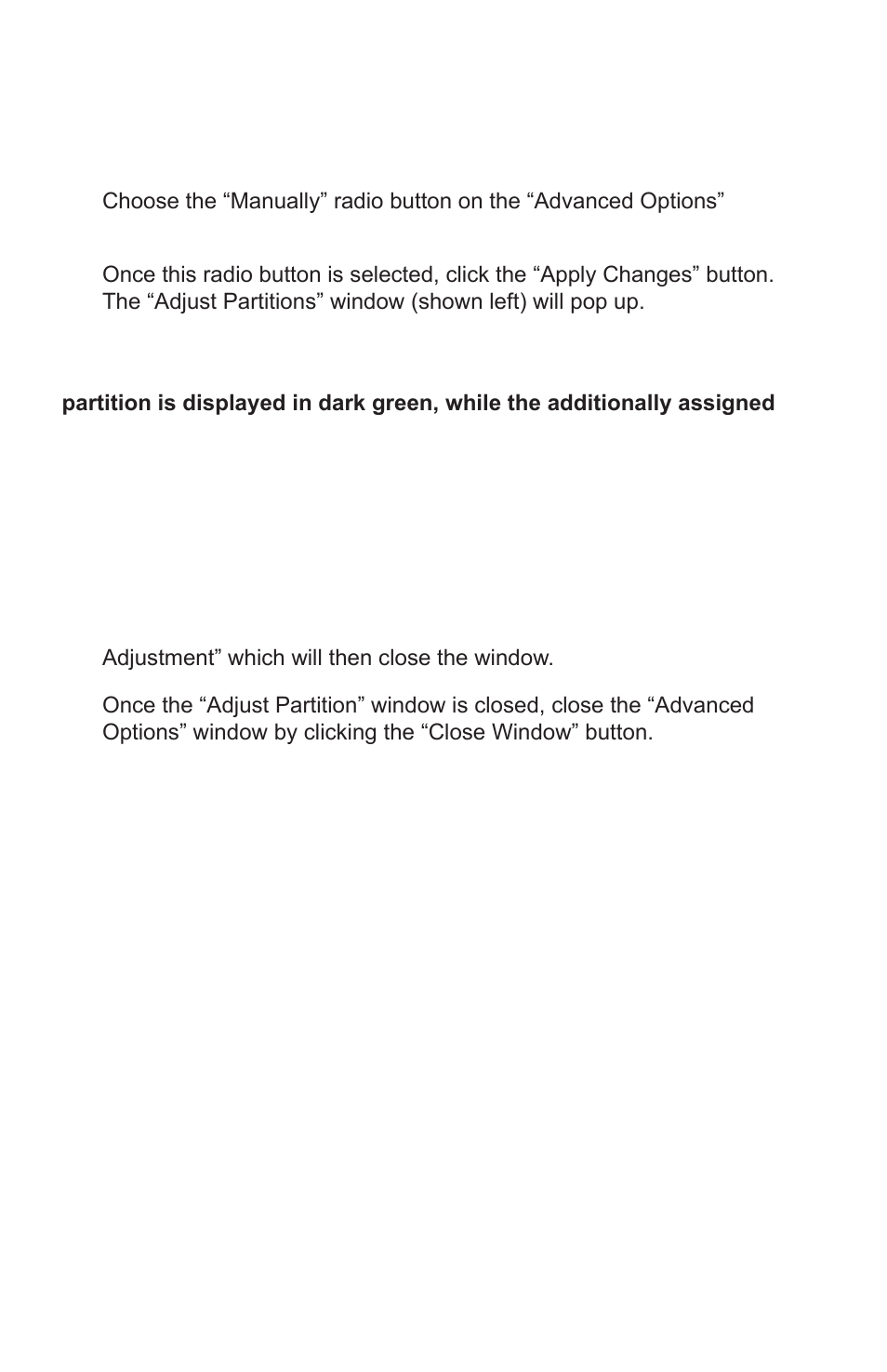 Resizing your partitions manually | Apricorn EZ Gig IV Cloning Software with Data Select for Windows User Manual | Page 20 / 31
