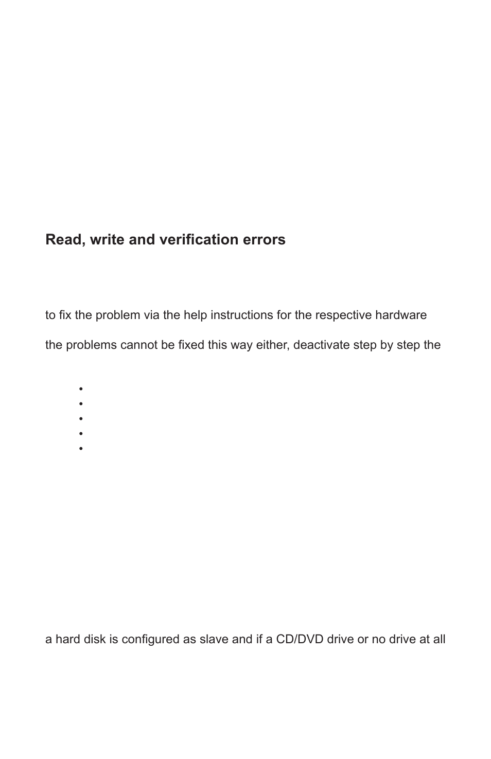 General problems, Ide/ata/sata | Apricorn EZ Gig IV Cloning Software with Data Select for Windows User Manual | Page 25 / 31