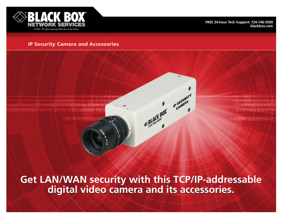 Black Box Blackbox IP Security Camera and Accessories User Manual | 5 pages