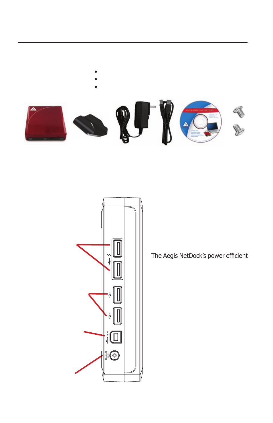 Aegis netdock quick start guide, Connecting your aegis netdock, Package contents | Apricorn Aegis NetDock - Mac Edition User Manual | Page 2 / 4
