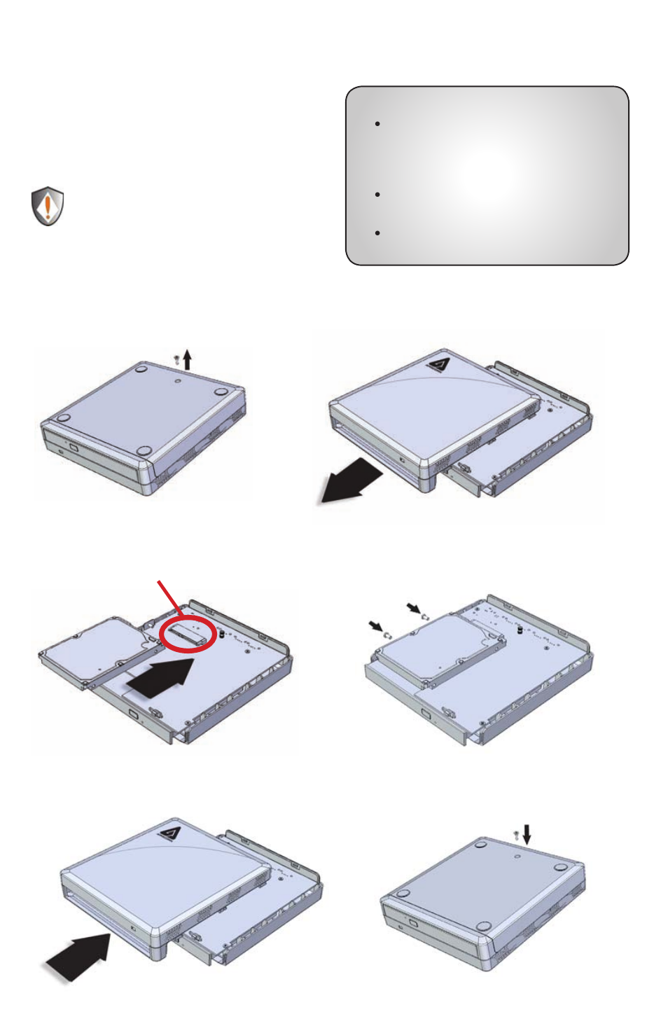 Hard drive installation | Apricorn Aegis NetDock - Mac Edition User Manual | Page 3 / 4