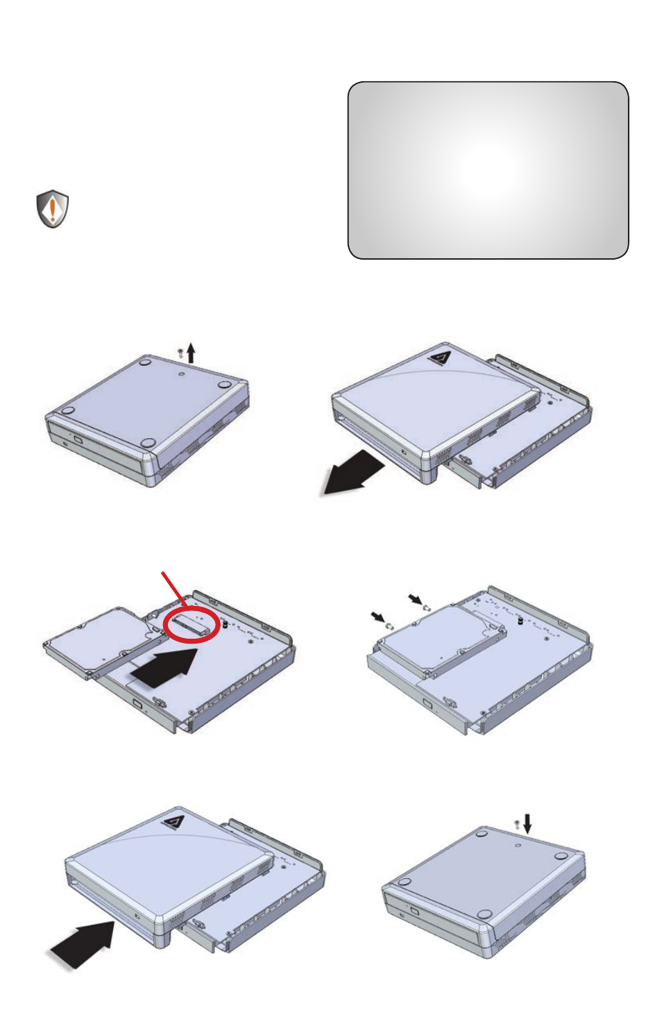 Hard drive installation | Apricorn Aegis NetDock - Mac Edition User Manual | Page 6 / 22