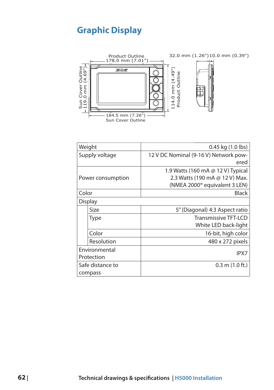 Graphic display | B&G H5000 Analogue Expansion User Manual | Page 62 / 66
