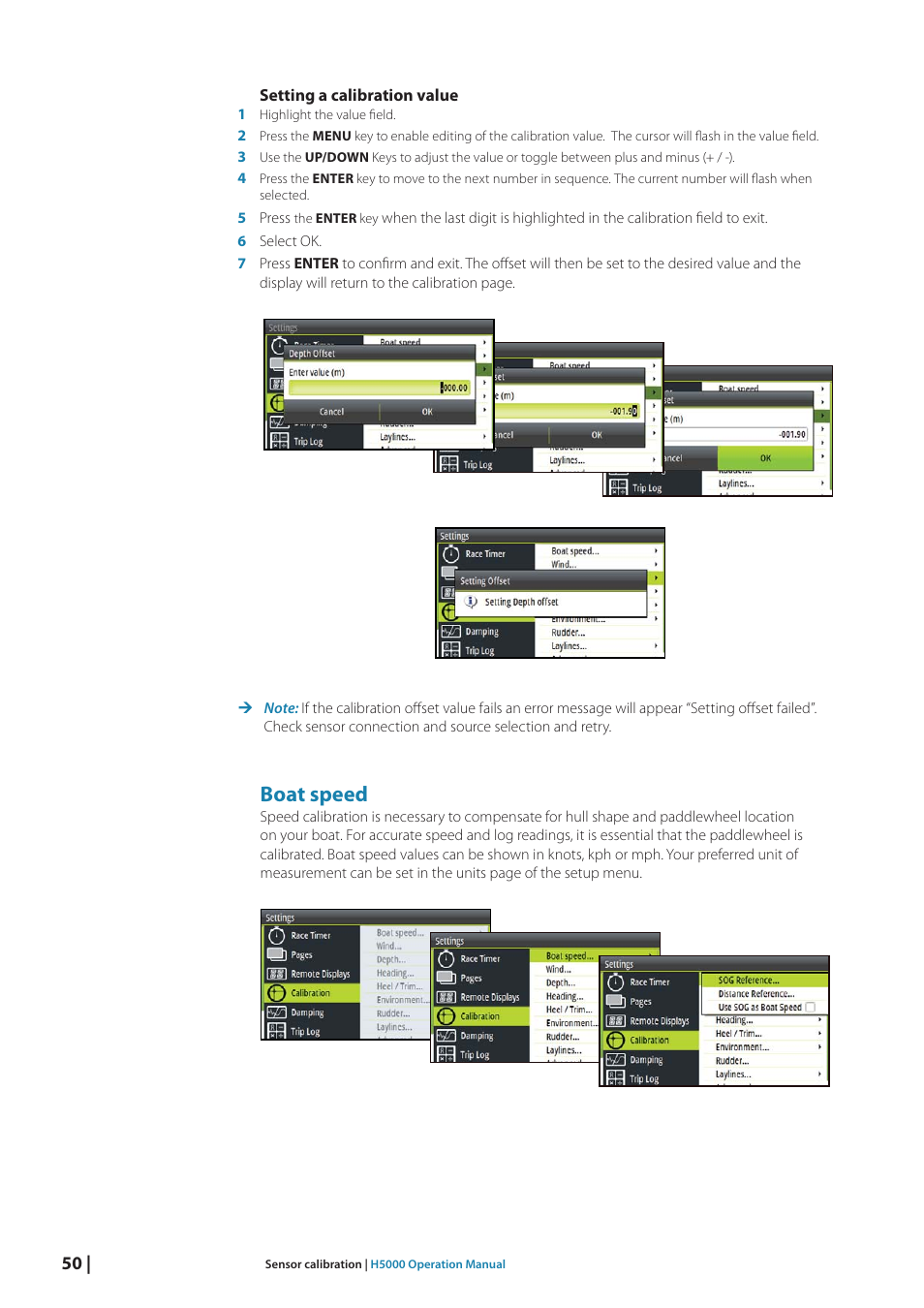 Boat speed | B&G H5000 Analogue Expansion User Manual | Page 50 / 117
