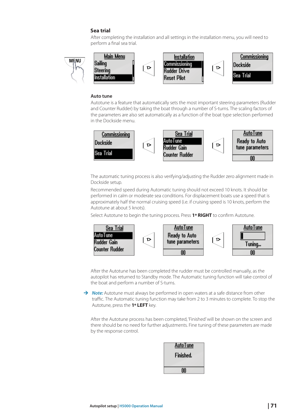 B&G H5000 Analogue Expansion User Manual | Page 71 / 117