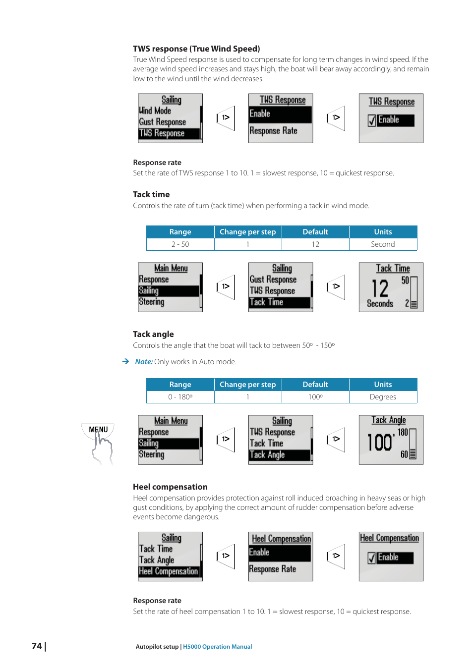 B&G H5000 Analogue Expansion User Manual | Page 74 / 117