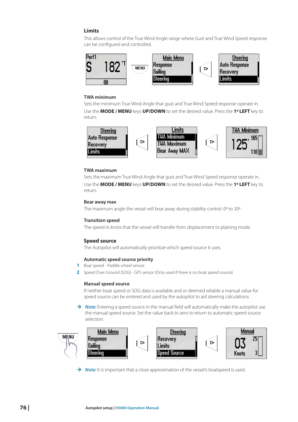 B&G H5000 Analogue Expansion User Manual | Page 76 / 117