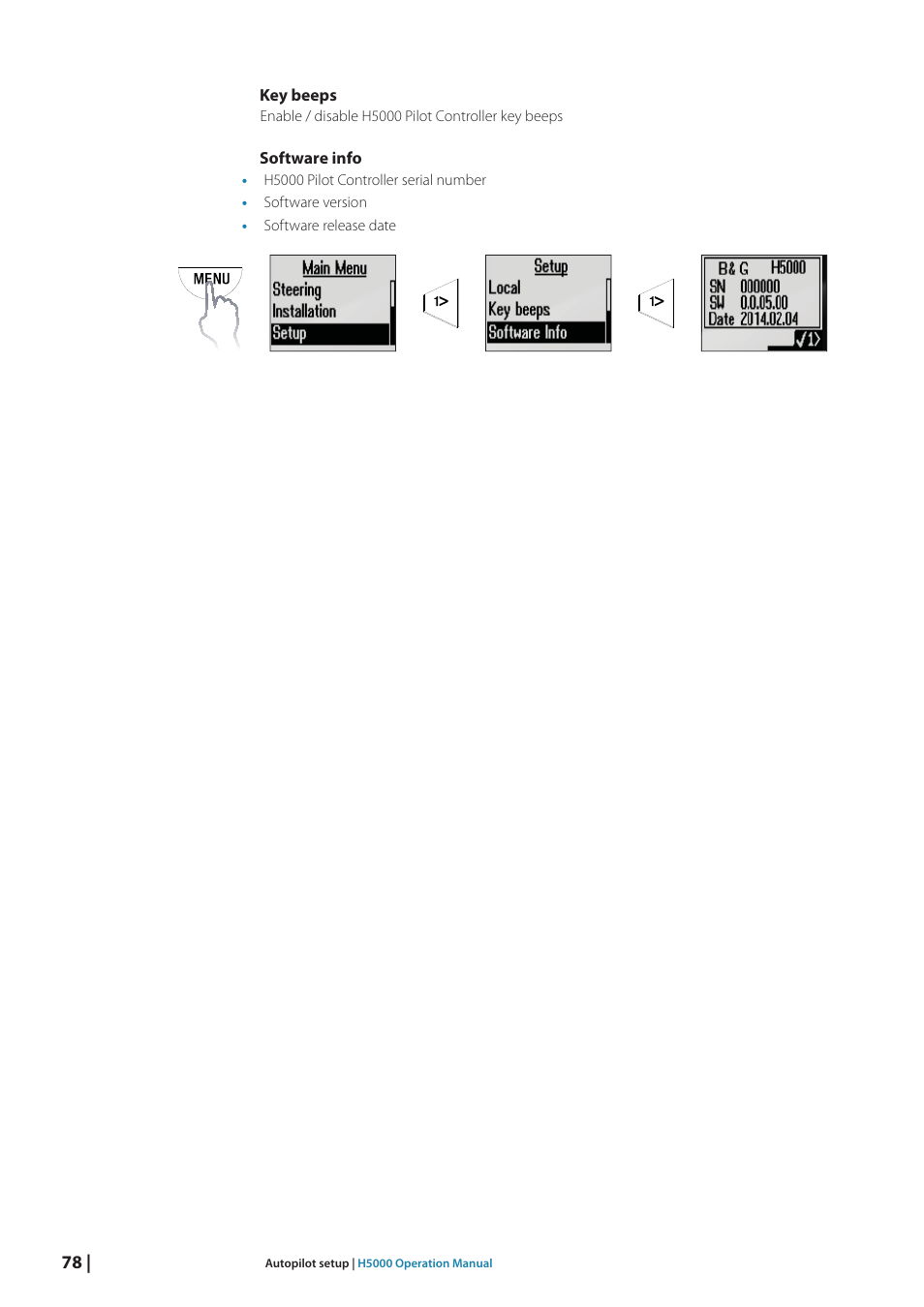 B&G H5000 Analogue Expansion User Manual | Page 78 / 117