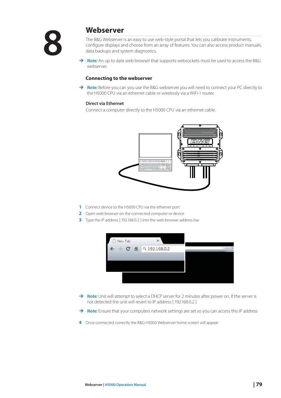 Webserver | B&G H5000 Analogue Expansion User Manual | Page 79 / 117