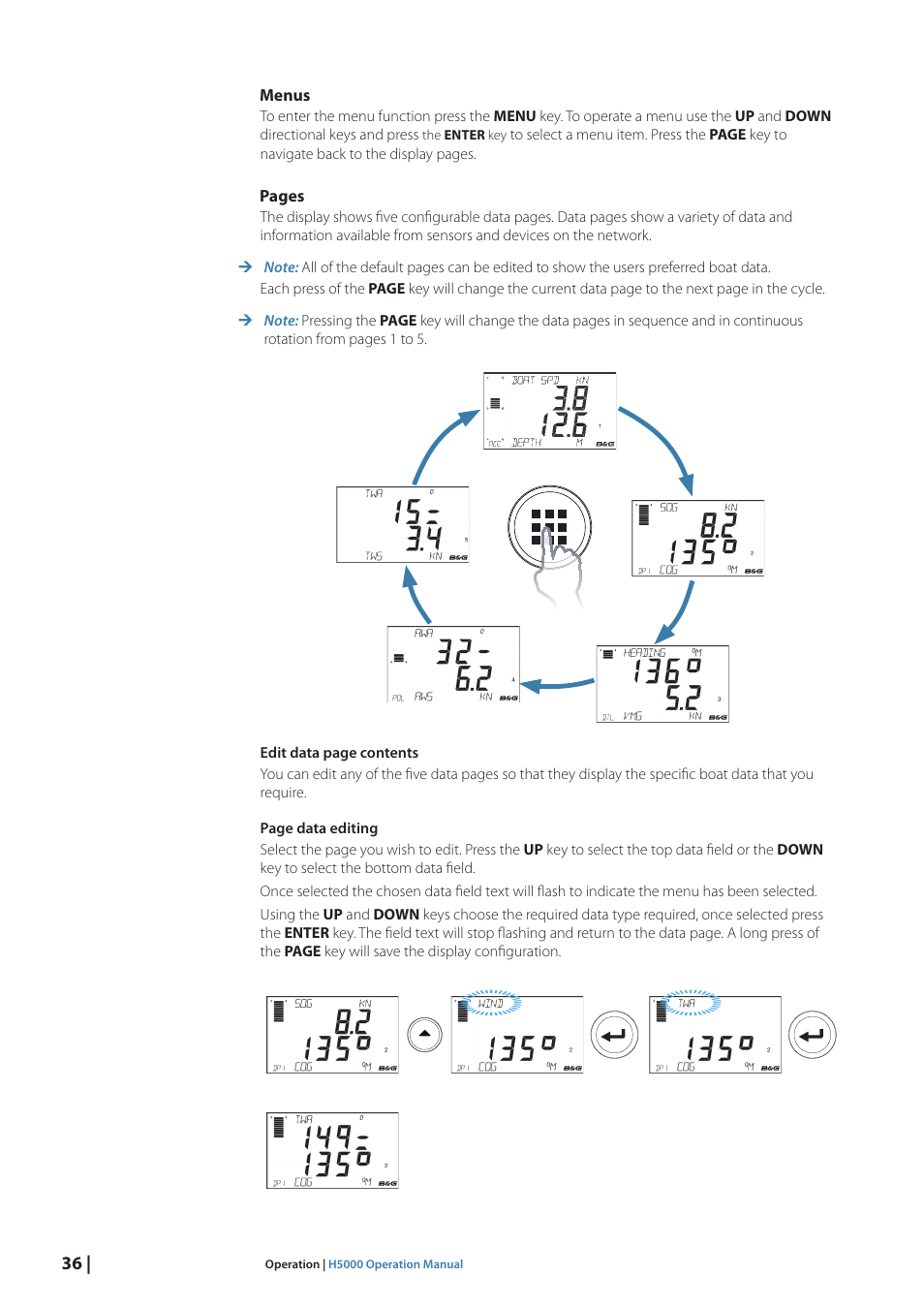B&G H5000 Pilot Computer User Manual | Page 36 / 109