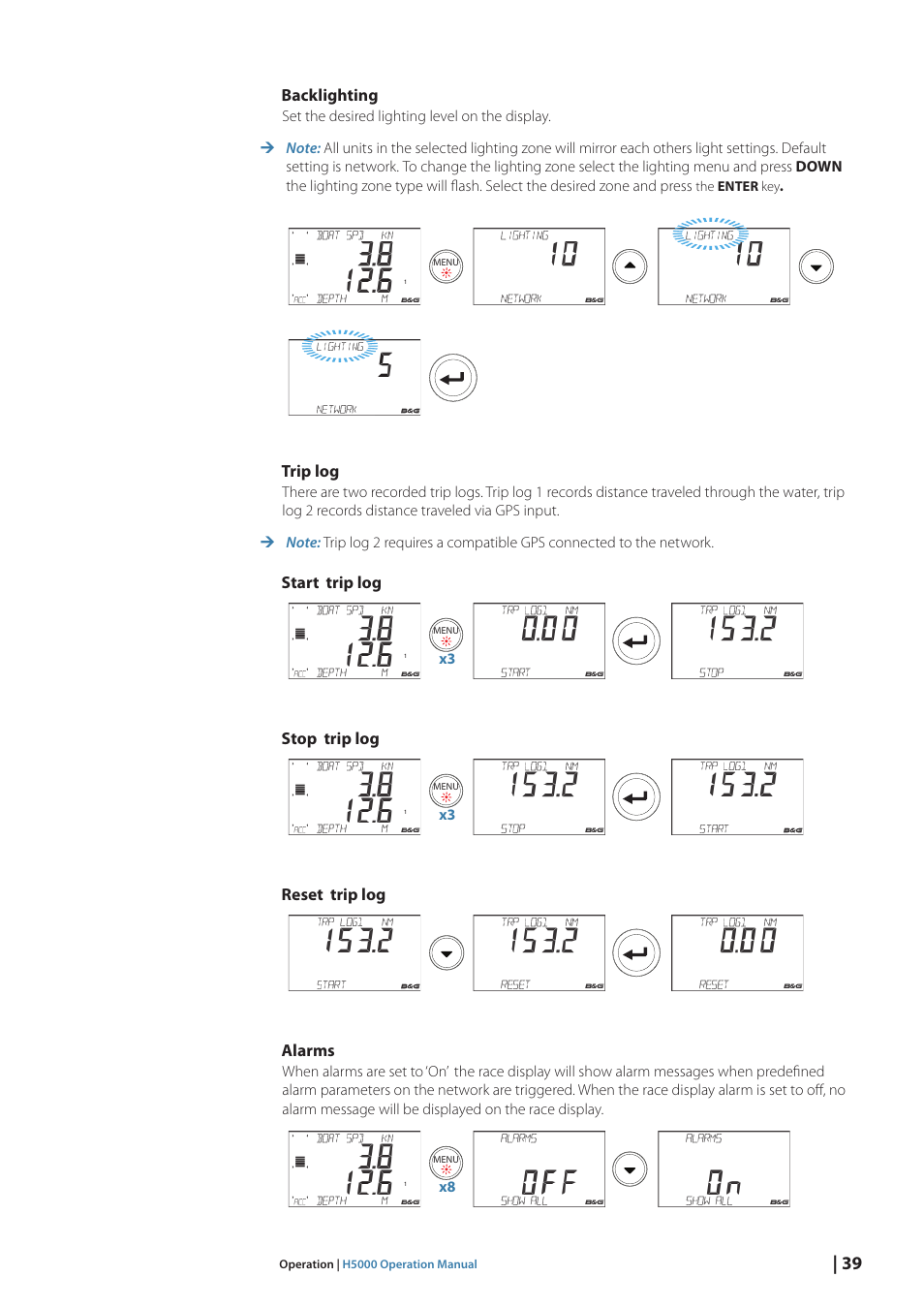 B&G H5000 Pilot Computer User Manual | Page 39 / 109