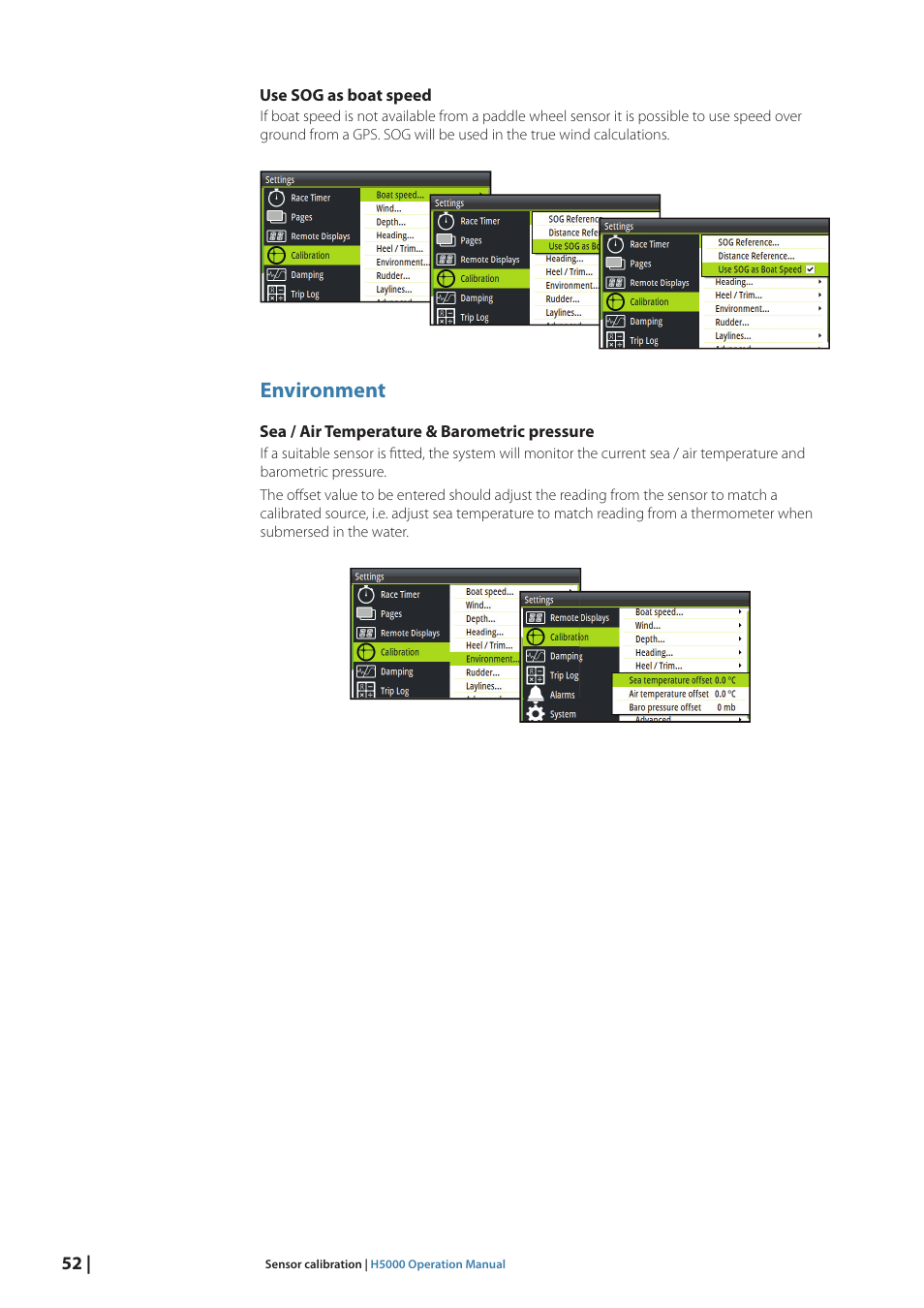 Environment | B&G H5000 Pilot Computer User Manual | Page 52 / 109
