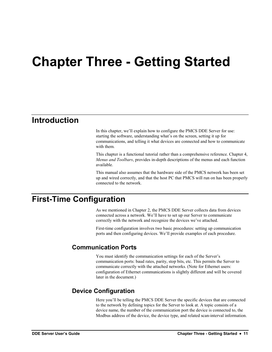 Chapter three ˚ getting started, Introduction, First-time configuration | Communication ports, Device configuration, Chapter three - getting started, Introduction first-time configuration, Communication ports device configuration | Black Box GEH-6510 User Manual | Page 15 / 92