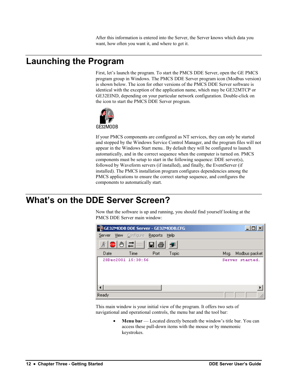 Launching the program, What’s on the dde server screen | Black Box GEH-6510 User Manual | Page 16 / 92