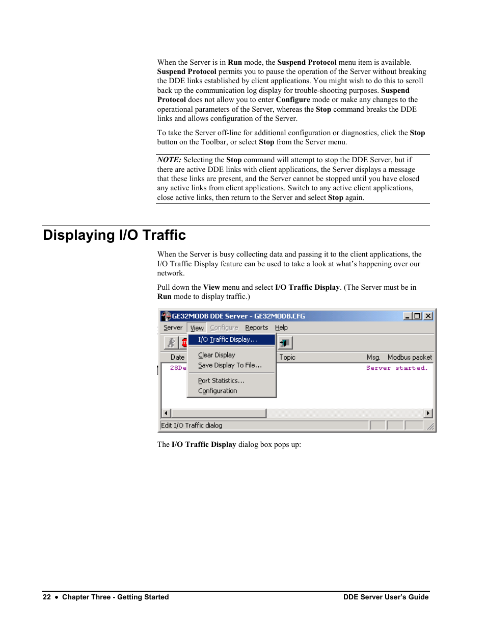 Displaying i/o traffic | Black Box GEH-6510 User Manual | Page 26 / 92