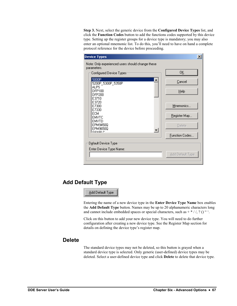 Add default type, Delete, Add default type delete | Black Box GEH-6510 User Manual | Page 70 / 92