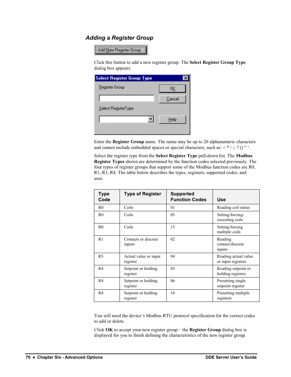 Adding a register group | Black Box GEH-6510 User Manual | Page 73 / 92